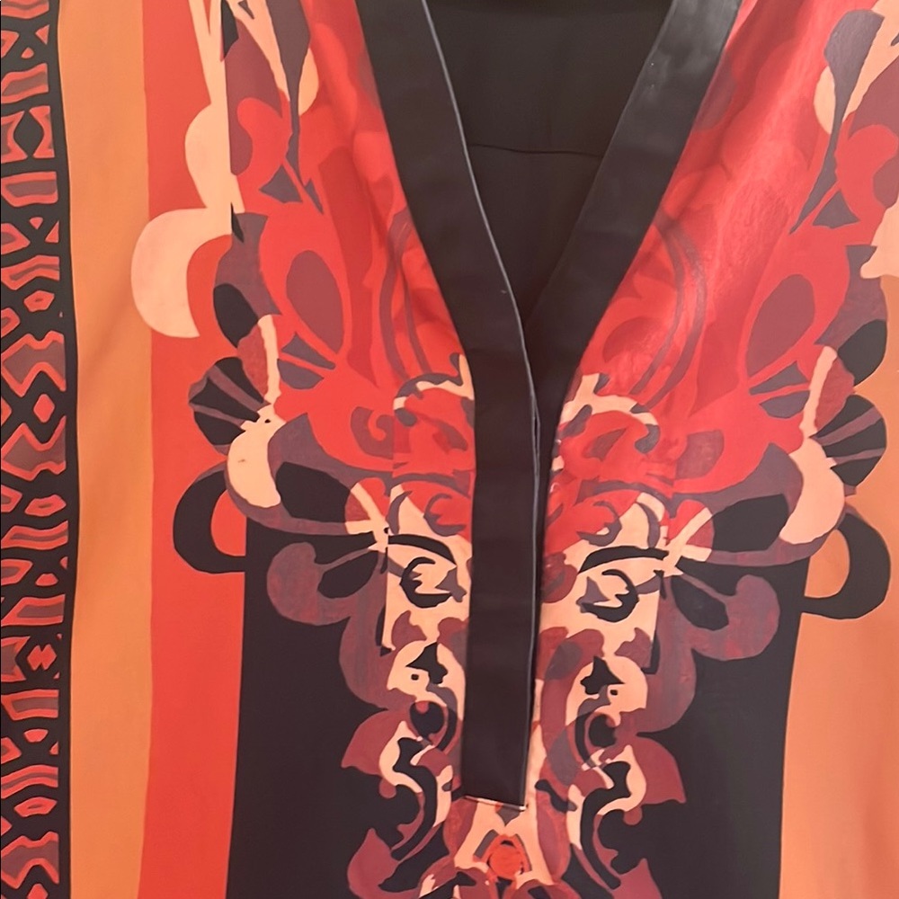 Chico's Black And Red Patchwork Jacket - image 5